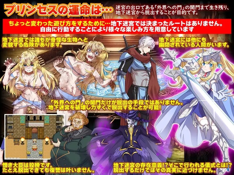 [日式RPG/异种X/虫X] 地下迷宫365 公主独自一人生存的绝望一年 地下迷宮365 姫様がたった一人で生き抜く絶望の一年間 AI汉化版 [400M]