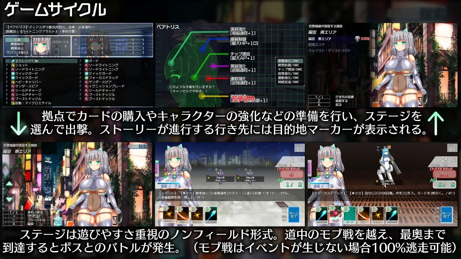 增添AZ[卡牌肉鸽RPG/异种X] 神经元蚀刻 ニューロン・エクリプス Ver1.3  内嵌AI汉化版+作弊码 [PC+安卓1.10G]