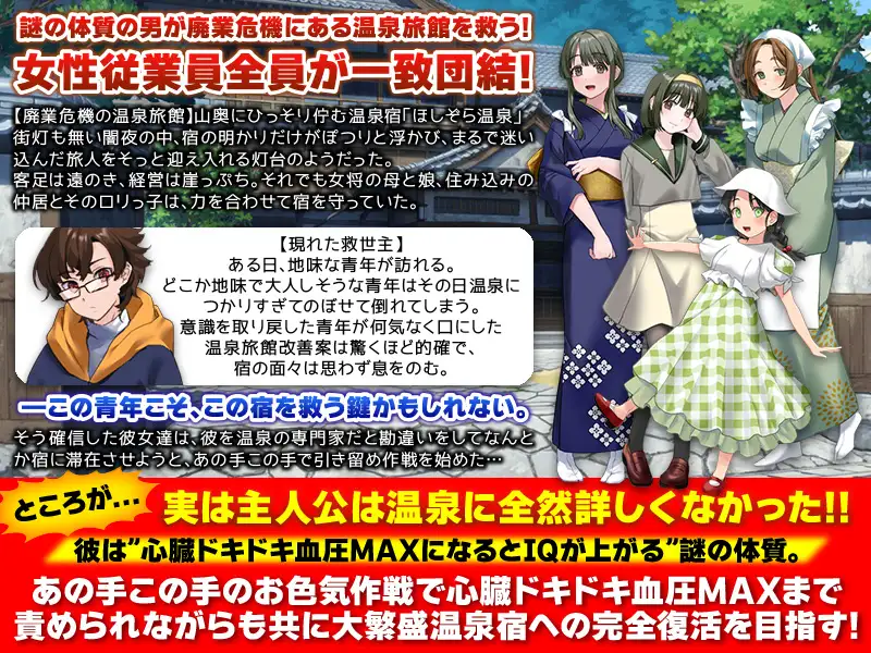 新作[日式RPG/后宫/西瓜肚] 让色色温泉旅馆生意兴隆的经营游戏 欢迎来到星空温泉！ エロエロ温泉旅館を繁盛させる経営ゲーム ほしぞら温泉においでませませ！ AI汉化版 [500M]