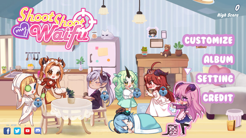 补档【弹幕射击ACT/互动触摸/全动态】射击射击我的外夫(Shoot Shoot My Waifu)V7051425 STEAM官中【600MB】