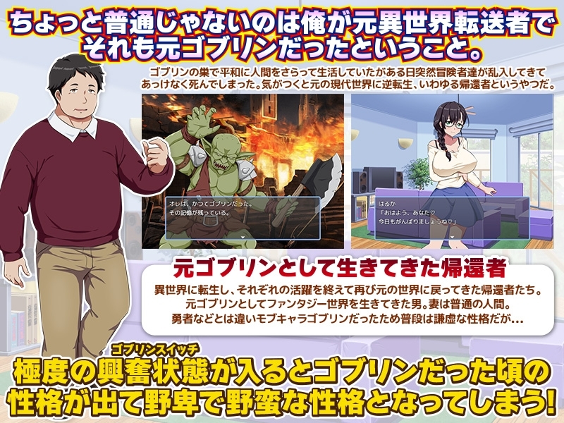 新作[日式RPG/恶堕/被NTR/后宫] 曾经是哥布林的我回归现代世界 帰還者ですが…何か? ゴブリンだった俺が現代世界に帰還する AI汉化版 [400M]