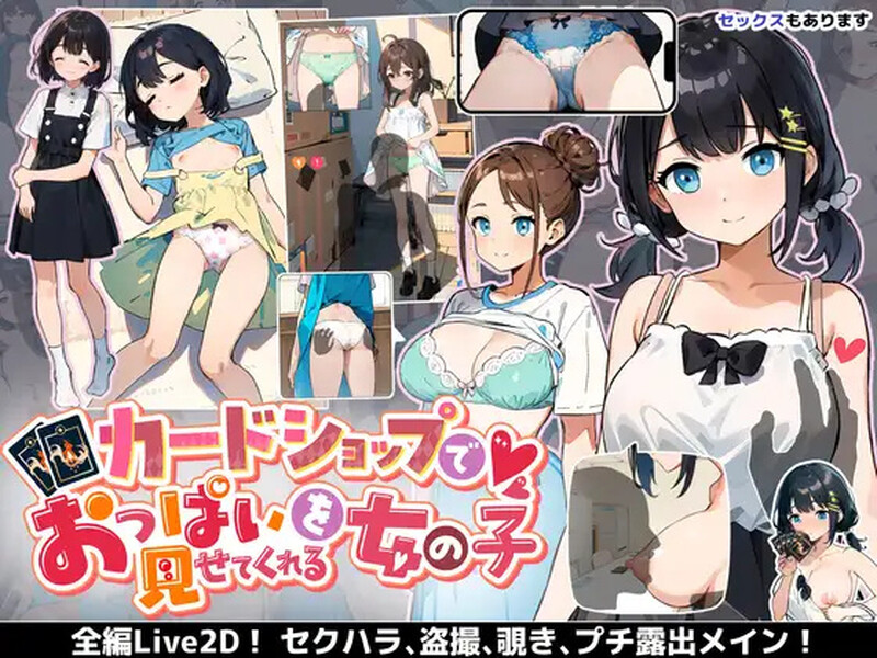 DL8月新作【卡牌肉鸽SLG/互动触摸/全动态2C】在卡牌店里展示胸部的女生(カードショップでおっぱいを見せてくれる女の子)V1.04 内置机翻汉化【1.70G/新作】