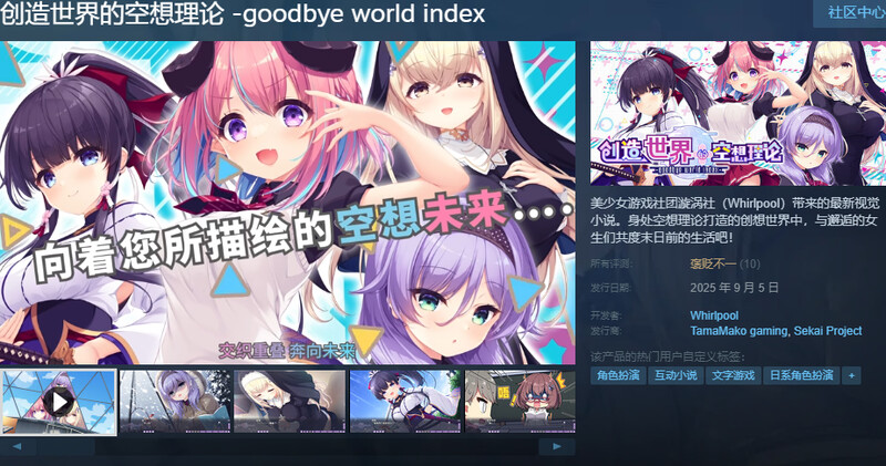 新作[日式ADV/幻想/恋爱] 创造世界的空想理论 はじめるセカイの理想論  V1.0.1 STEAM官中版+全CG存档 [3.70G/]