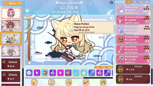 更新[休闲SLG/魔法/农场] 萌系点击者 Kawaii Clicker Reborn v2.0 官中版 [1.0G]