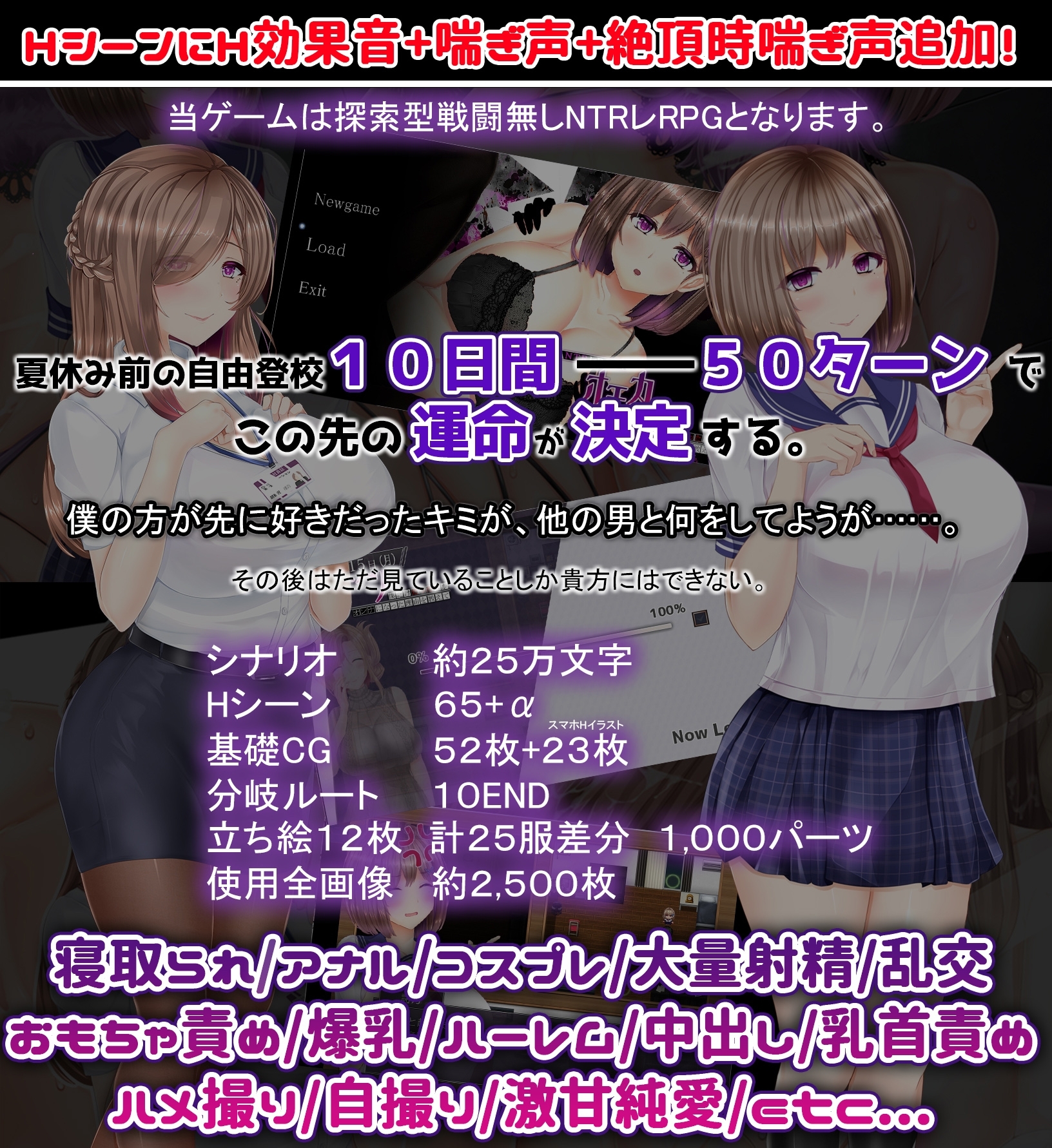 新作[日式SLG/被NTR/巨乳爆乳] 失足女友 NTRレRPG オチカノ ～僕だけだった君がオンナになった理由を教えて～ v1.1 STEAM官中步兵版+自带全回想解放 [1.50G]