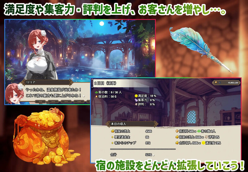 ST7月新作【经营RPG/AI生成/爆乳/巨乳】女冒险者聚集的情色旅馆（女冒険者の集うエッチな宿） 官中步兵版+自带全回想解放 [1.40G]