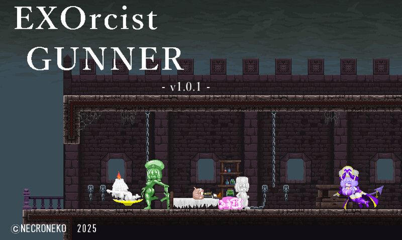 DL6月新作[动作ACT/后宫/小马/姐姐/像素全动态] 驱魔人枪手 EXOrcist GUNNER v1.01 生肉版 [420M]