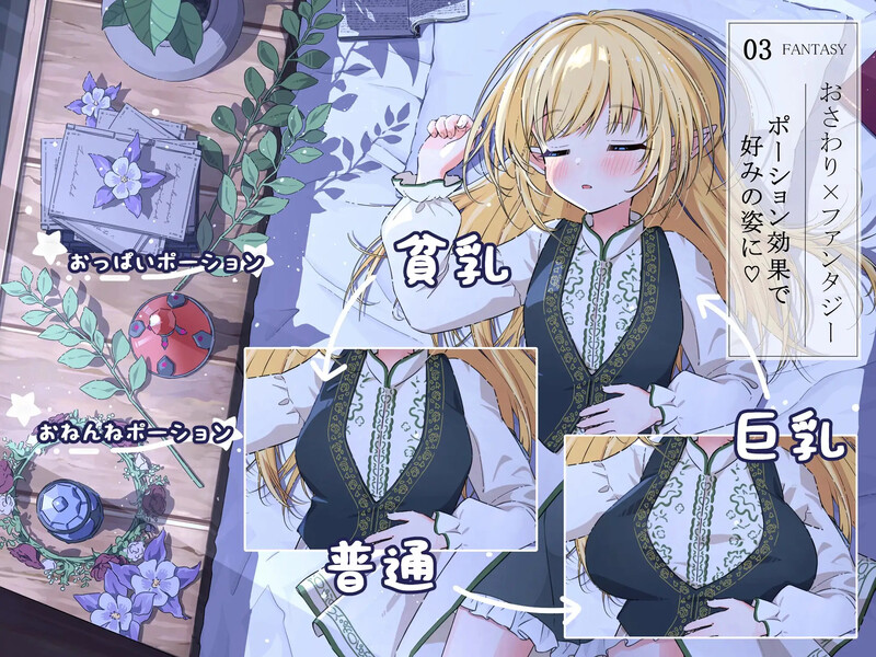 DL11月新作【互动SLG/触摸抚摸/动态】触摸幻想 喜欢书的精灵的未知之夜（おさわりファンタジー本好きエルフの知らない夜）V1.0 DL原版生肉【700MB】