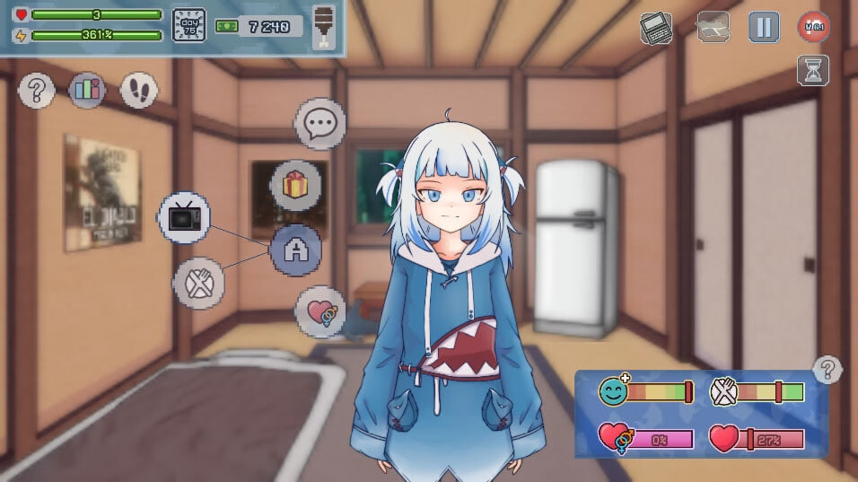 新作[探索SLG/2D/萝莉] 鲨影潮生：岛屿秘辛 Shiftide Sharki v0.1  AI汉化版 [PC+安卓1.40G]