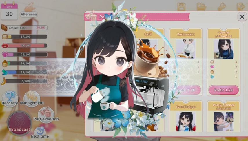 更新[养成互动SLG/动态] 直播开始！VTuber出道指南 Streaming ON! VTuber Training v1.08 官中步兵版+全CG存档 [770M]