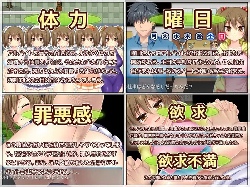 【探索RPG/被NTR/汉化】寝取義妹美咲~替兄还债的妹妹开始了色情打工生活~(寝取られ妹美咲~流され系妹のHなアルバイト生活~)V1.0 内嵌AI汉化【200MB】