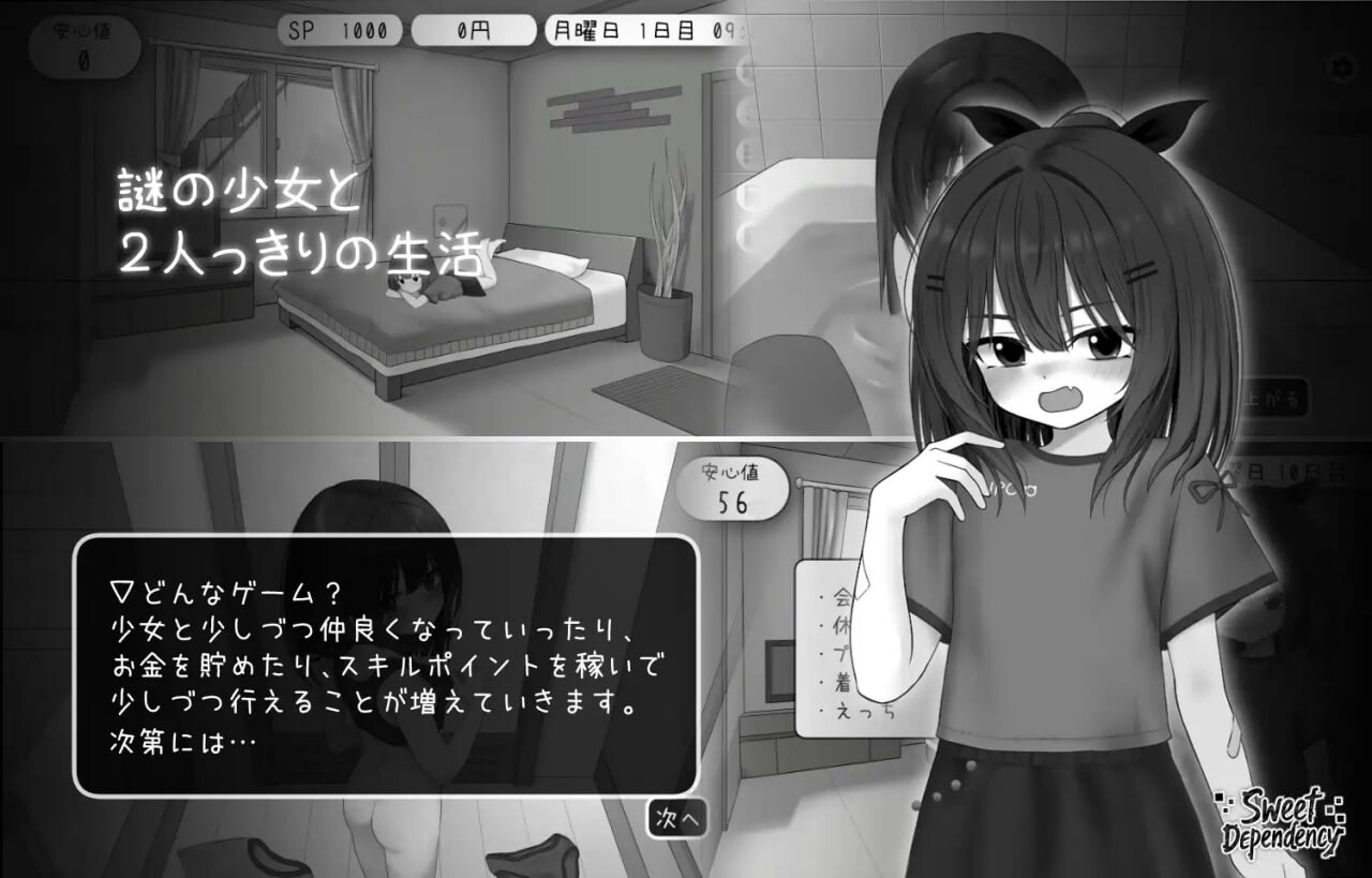 新作[互动SLG/触摸/抚摸] 甜蜜的依赖 Sweet Dependency 生肉版+金手指代码 [1.10G]
