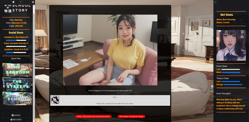 更新[亚洲风HTML/真人/动态] 学校の物语 Gakko No Monogatari V0.15 浏览器转中文版+额外升级MOD  [11.0G]