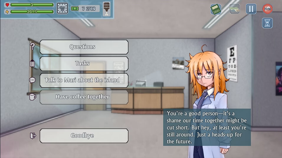新作[探索SLG/2D/萝莉] 鲨影潮生：岛屿秘辛 Shiftide Sharki v0.1  AI汉化版 [PC+安卓1.40G]